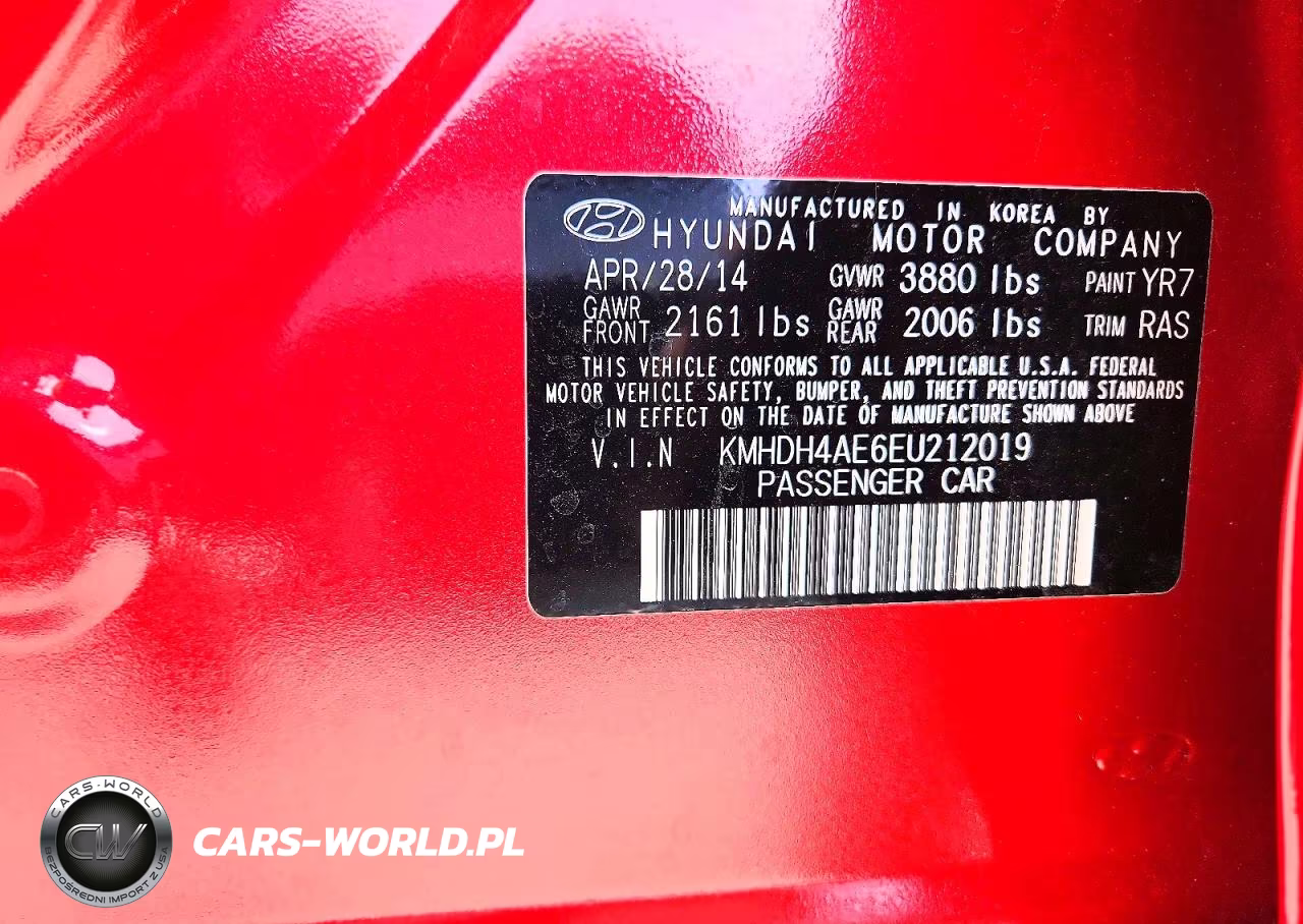 2014 Hyundai Elantra Se VIN:KMHDH4AE6EU212019 - 12