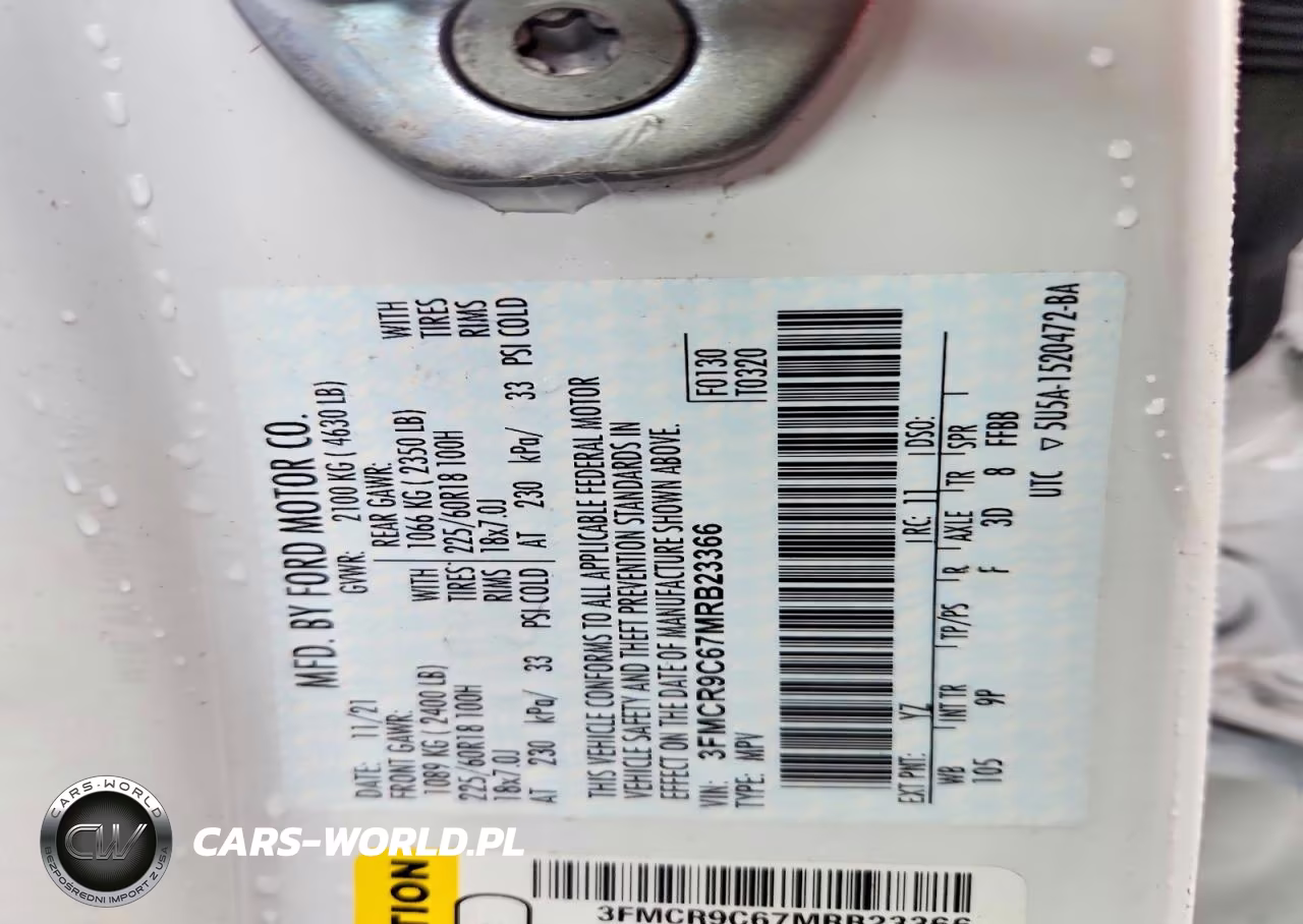 2021 Ford Bronco Sport Outer Banks VIN:3FMCR9C67MRB23366 - 14