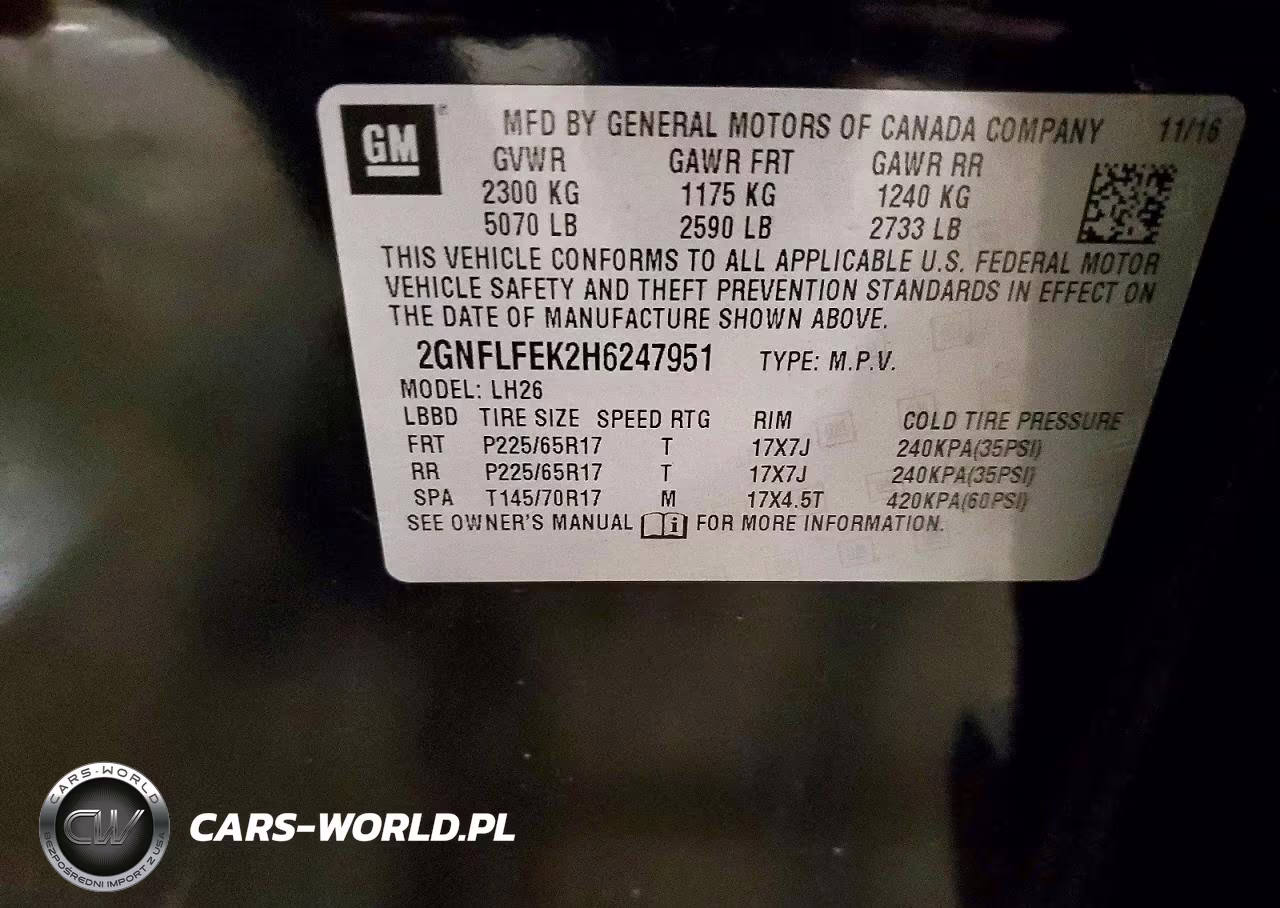 2017 Chevrolet Equinox Lt VIN:2GNFLFEK2H6247951 - 14