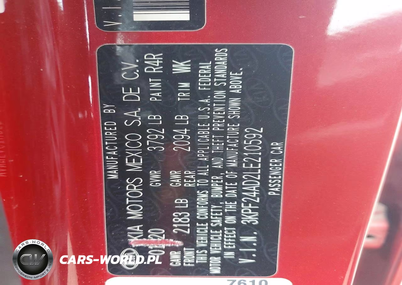 2020 Kia Forte Lxs VIN:3KPF24AD2LE210592 - 12
