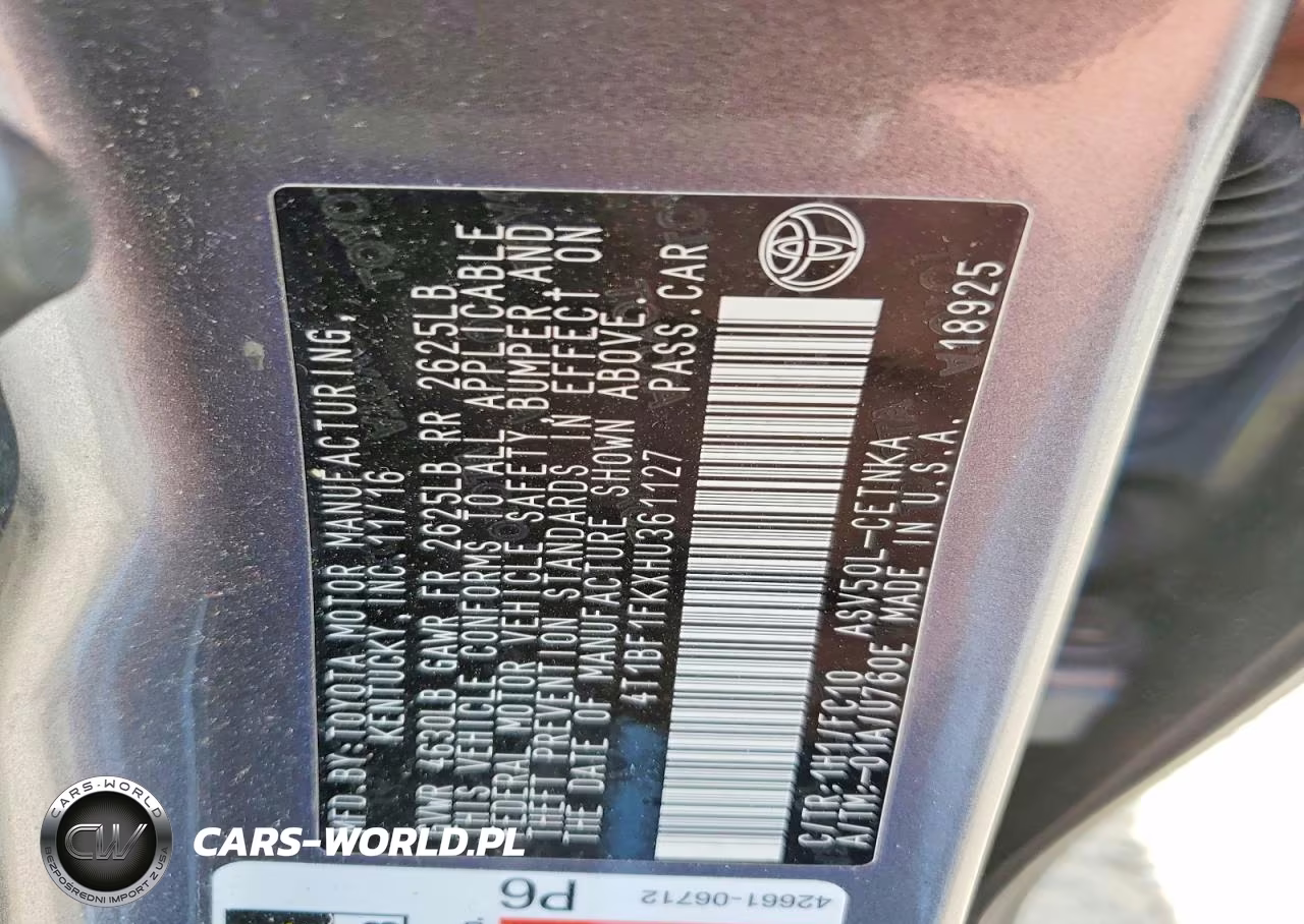2017 Toyota Camry Le VIN:4T1BF1FKXHU361127 - 12