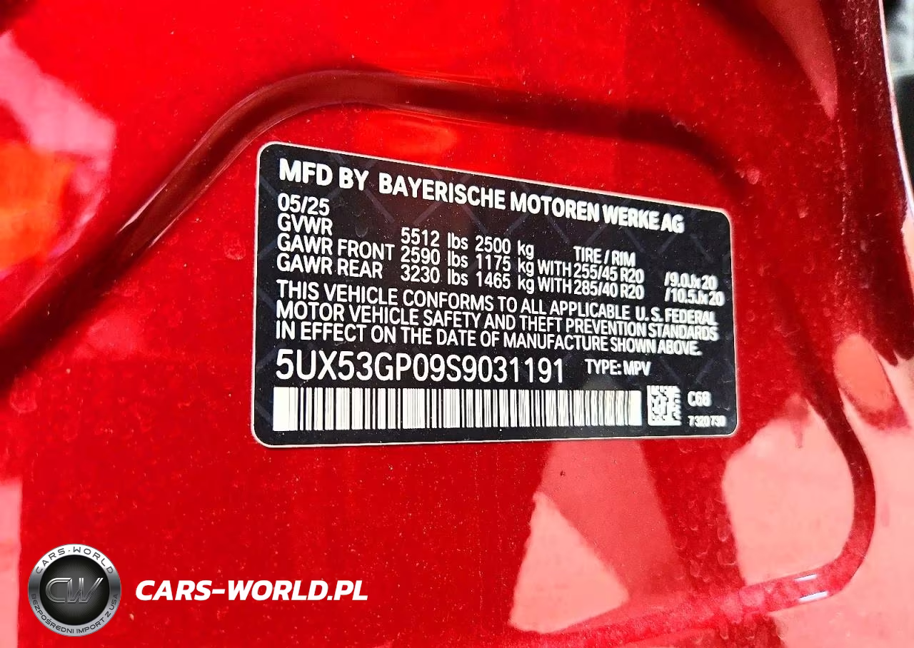 2025 BMW X3 30 xDrive VIN:5UX53GP09S9031191 - 13