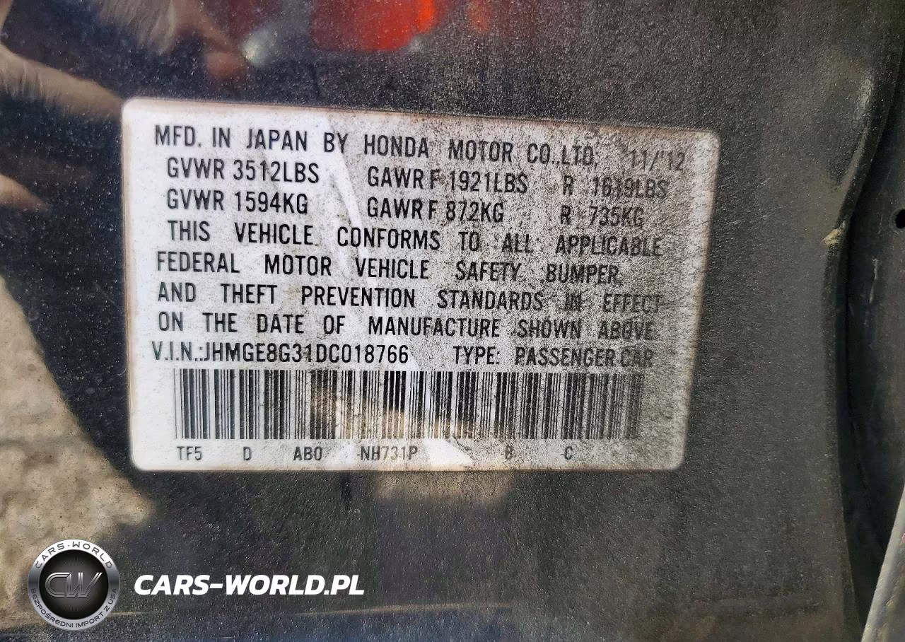 2013 Honda Fit VIN:JHMGE8G31DC018766 - 12