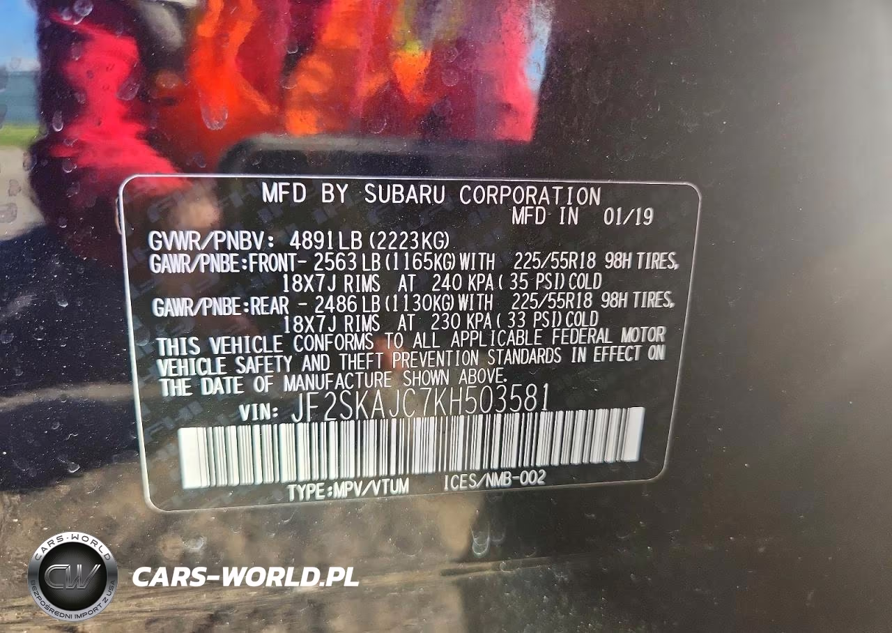 2019 Subaru Forester Sport VIN:JF2SKAJC7KH503581 - 12