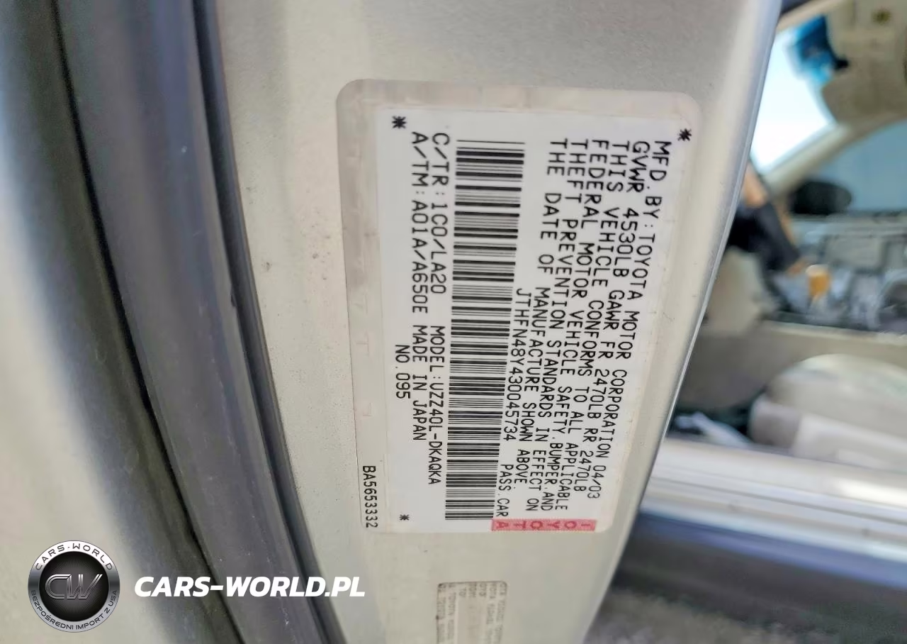 2003 Lexus Sc 430 VIN:JTHFN48Y430045734 - 12