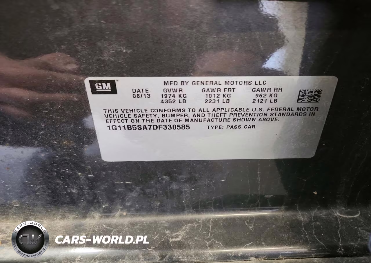 2013 Chevrolet Malibu Ls VIN:1G11B5SA7DF330585 - 12