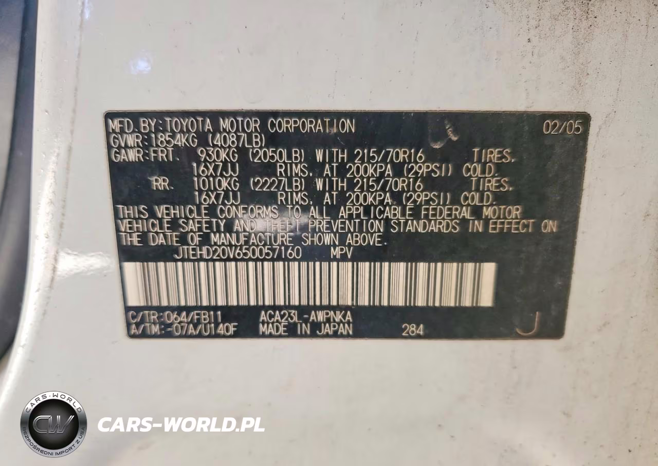 2005 Toyota Rav4 Base VIN:JTEHD20V650057160 - 12