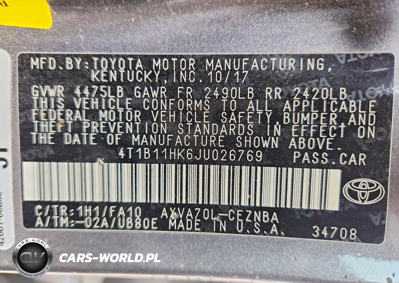 2018 Toyota Camry Le VIN:4T1B11HK6JU026769 - 13