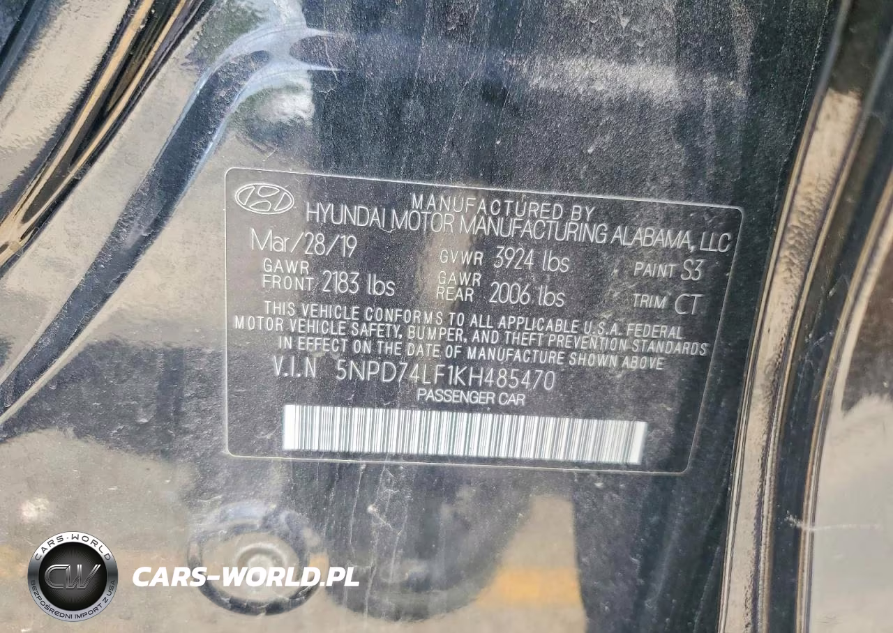 2019 Hyundai Elantra Se VIN:5NPD74LF1KH485470 - 12