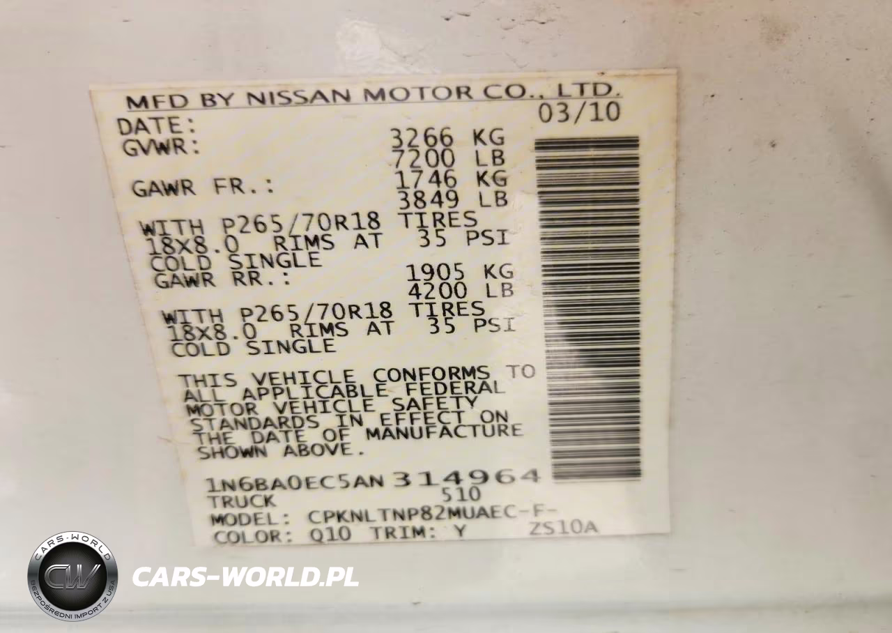 2010 Nissan Titan Se VIN:1N6BA0EC5AN314964 - 12