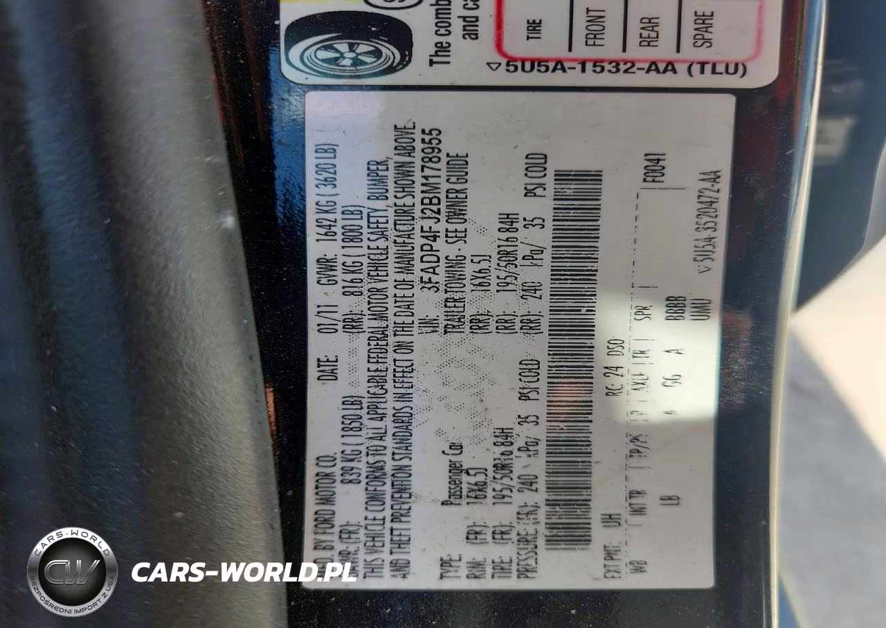 2011 Ford Fiesta Ses VIN:3FADP4FJ2BM178955 - 12