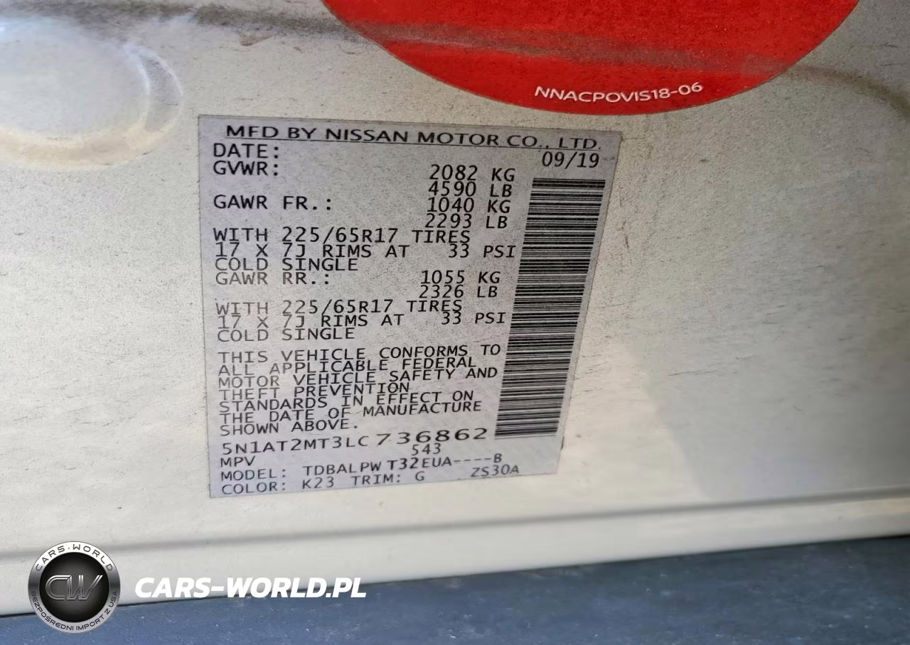 2020 Nissan Rogue S VIN:5N1AT2MT3LC736862 - 13