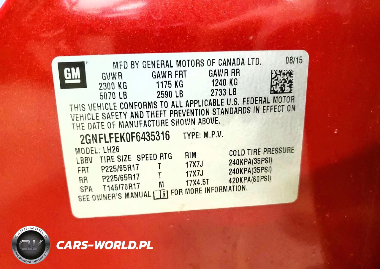 2015 Chevrolet Equinox Lt VIN:2GNFLFEK0F6435316 - 14