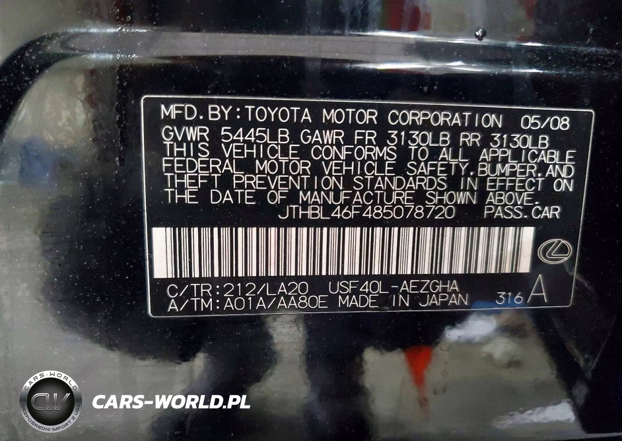 2008 Lexus Ls 460 VIN:JTHBL46F485078720 - 13