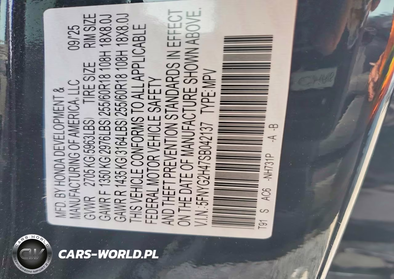 2025 Honda Pilot Exl VIN:5FNYG2H47SB042137 - 14