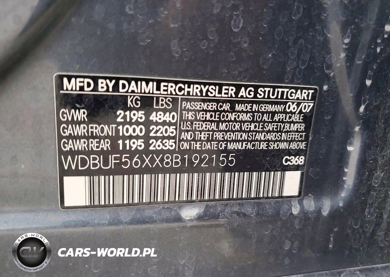 2008 Mercedes Benz E 350 VIN:WDBUF56XX8B192155 - 12