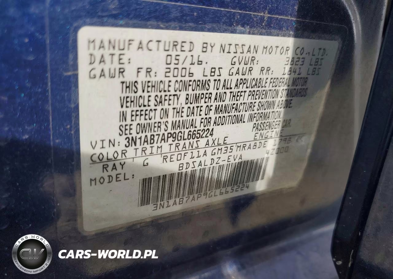 2016 Nissan Sentra Sv VIN:3N1AB7AP9GL665224 - 13