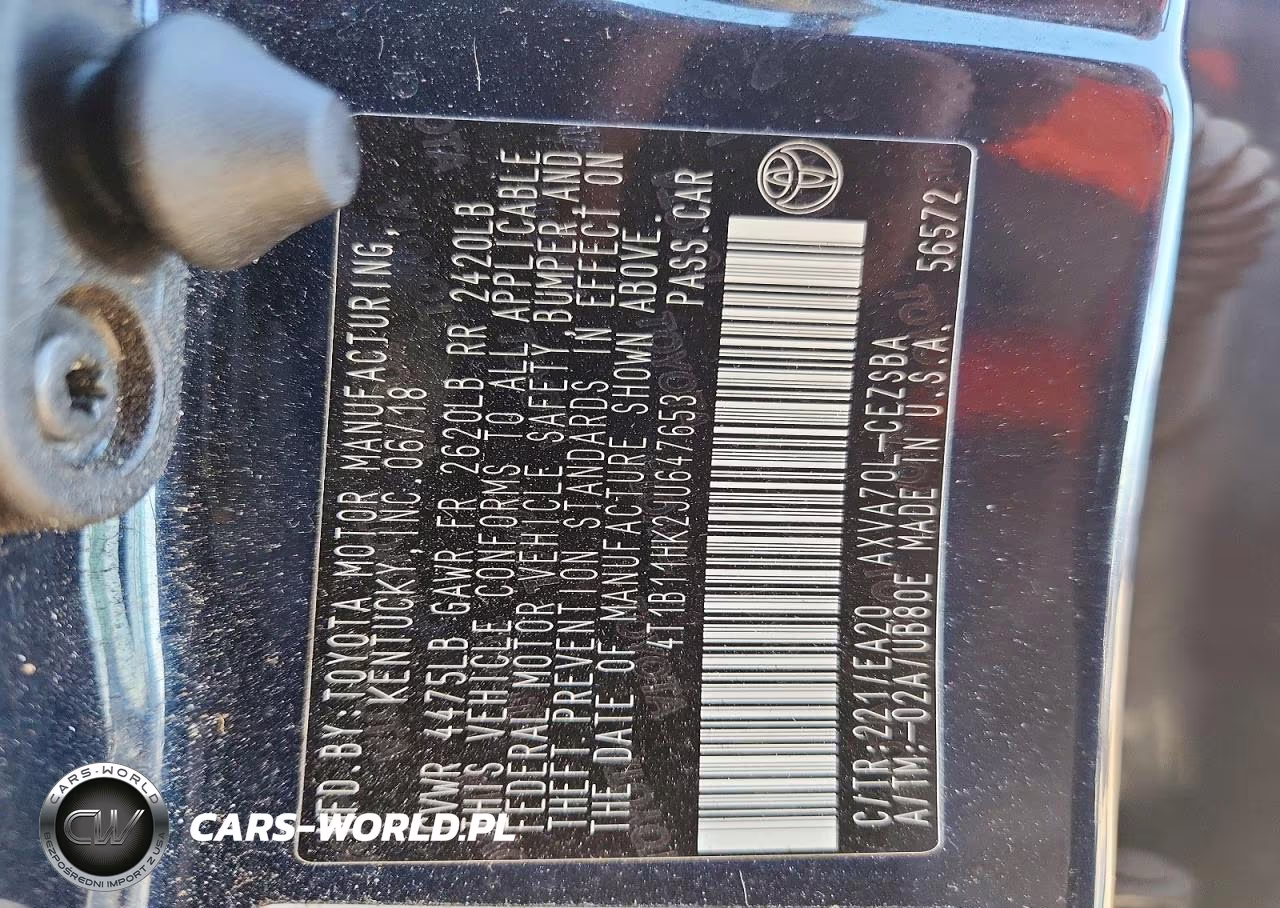 2018 Toyota Camry Se VIN:4T1B11HK2JU647653 - 12