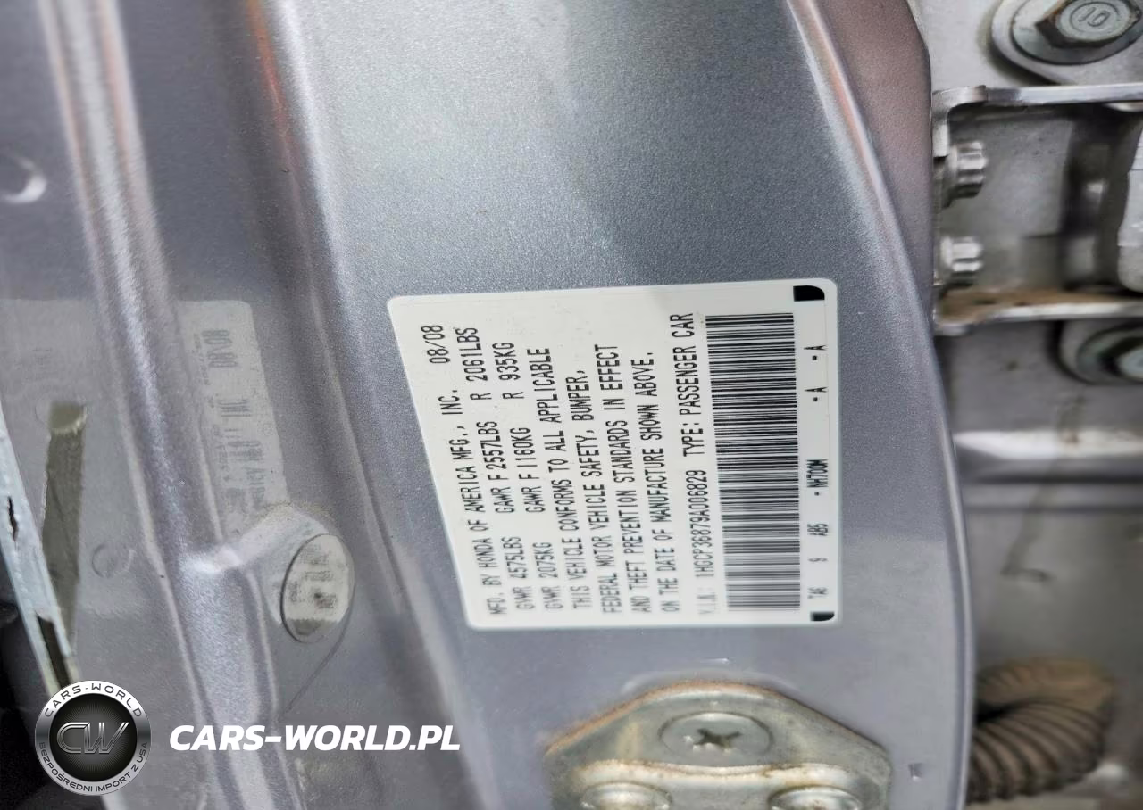 2009 Honda Accord Exl VIN:1HGCP36879A006829 - 12