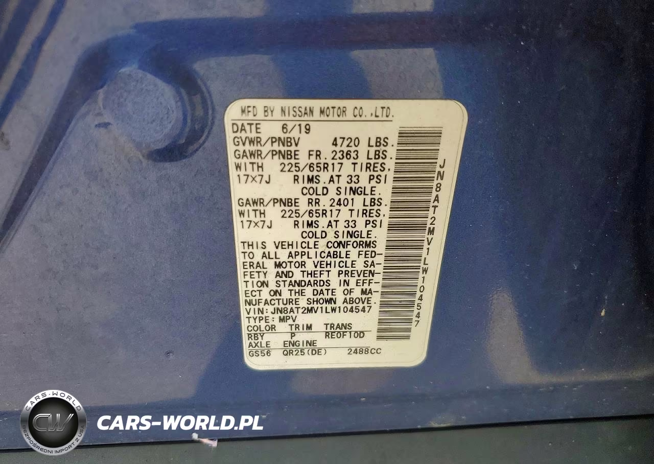 2020 Nissan Rogue Sv VIN:JN8AT2MV1LW104547 - 12