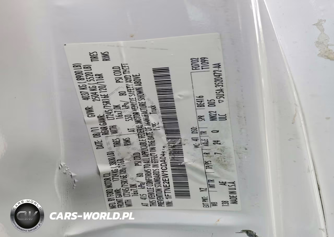 2012 Ford Econoline E250 Van VIN:1FTNE2EW1CDA04412 - 12