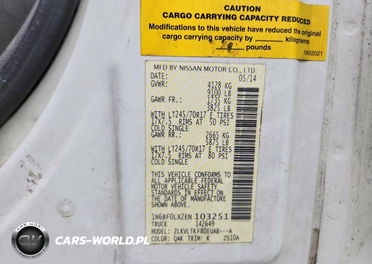 2014 Nissan Nv VIN:1N6BF0LX2EN103251 - 13
