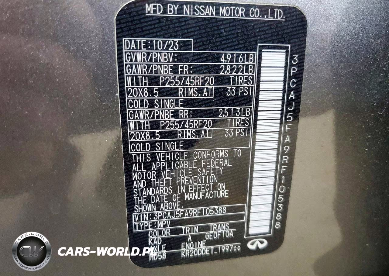 2024 Infiniti Qx50 Sport VIN:3PCAJ5FA9RF105388 - 13