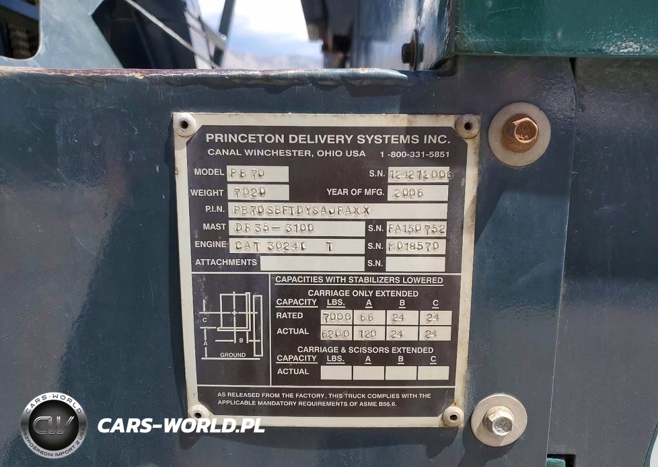 2006 Princeton Pb70 Forklift VIN:P124212006 - 10