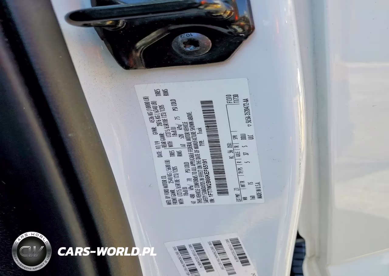 2019 Ford F250 Super Duty VIN:1FT7W2B66KEF65191 - 12