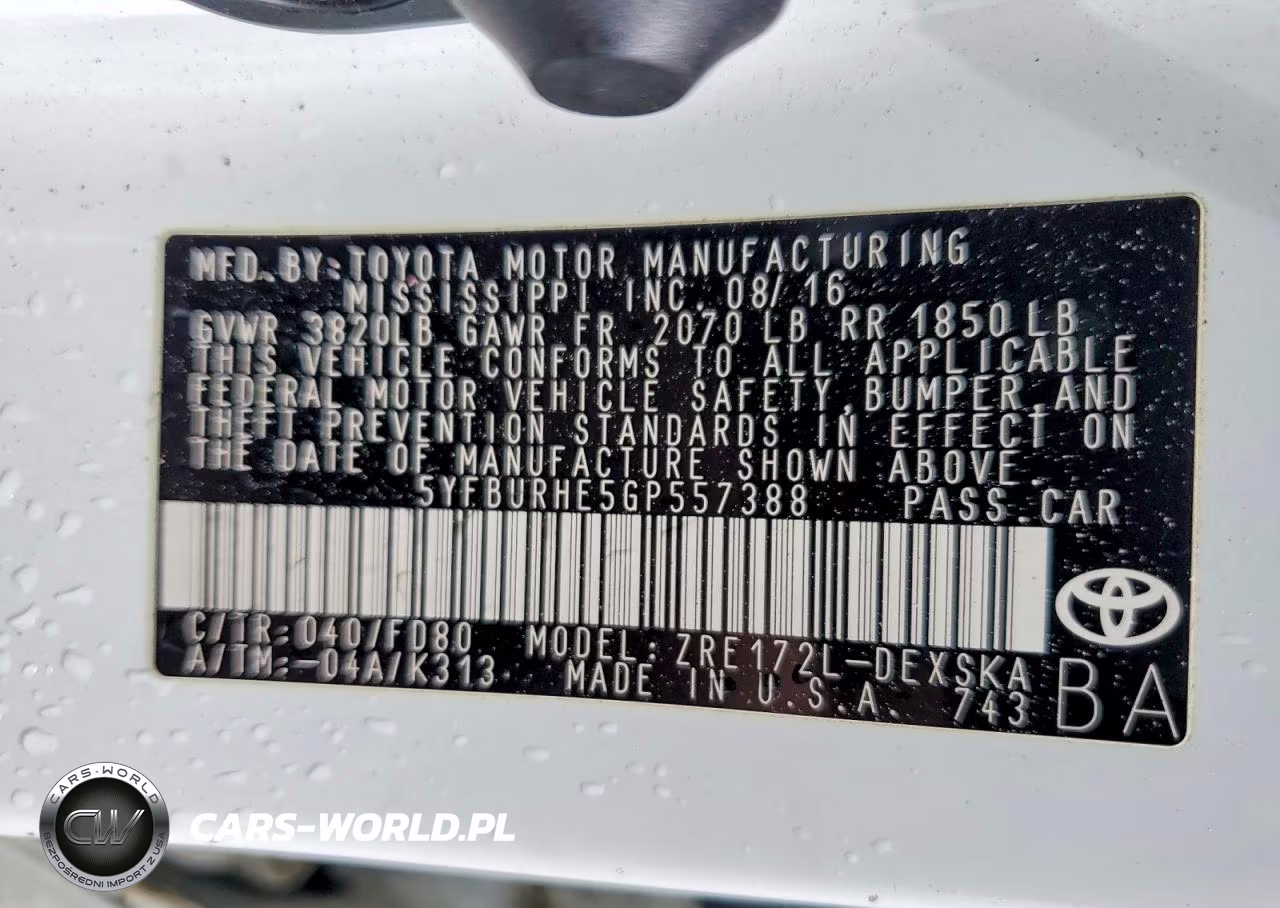 2016 Toyt Corolla VIN:5YFBURHE5GP557388 - 12