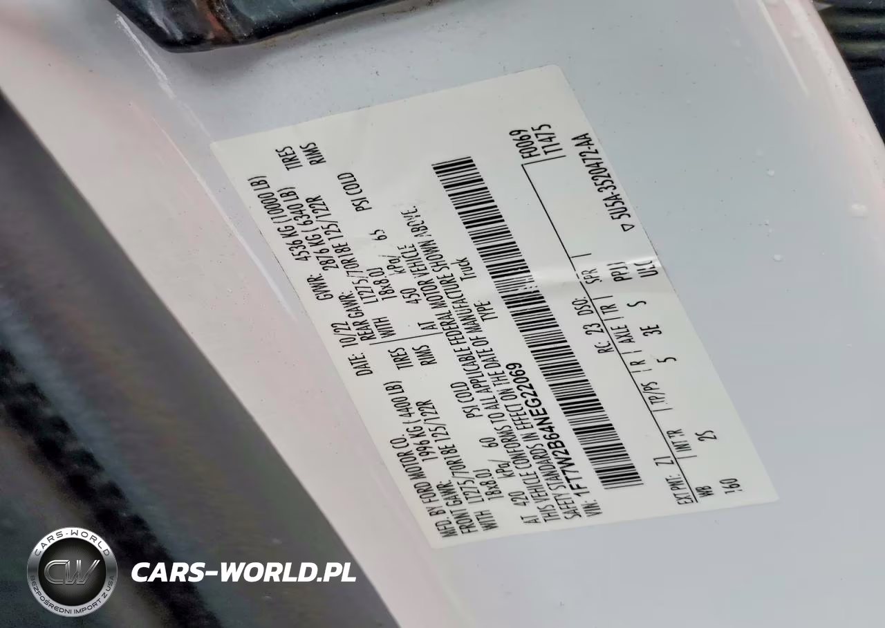2022 Ford F250 Super Duty VIN:1FT7W2B64NEG22069 - 12