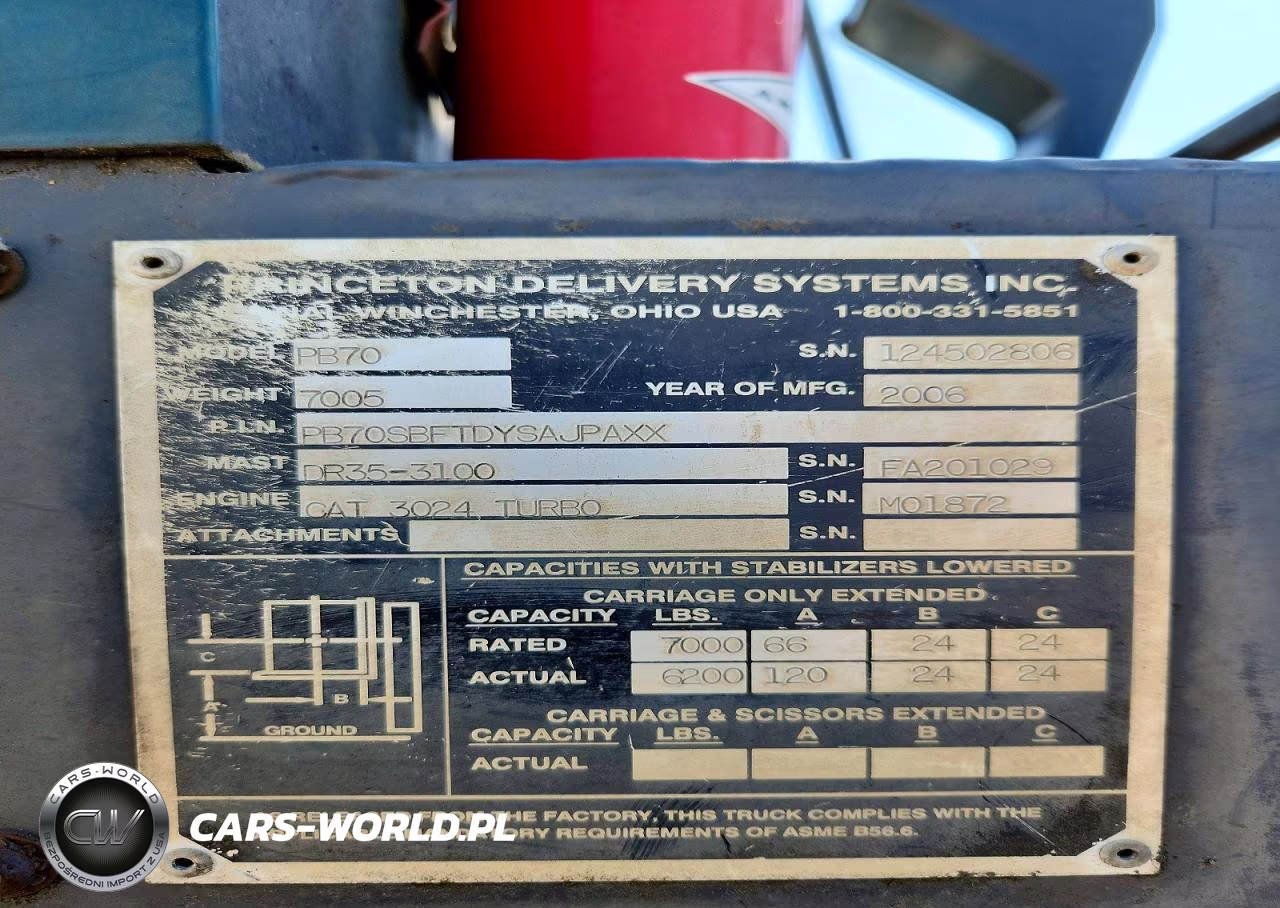 2006 Princeton Pb70 Forklift VIN:124502806 - 10