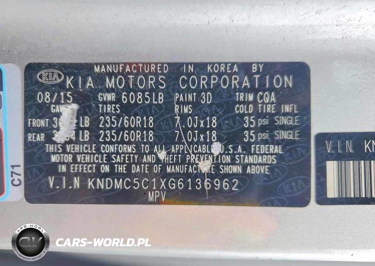 2016 Kia Sedona Ex VIN:KNDMC5C1XG6136962 - 13