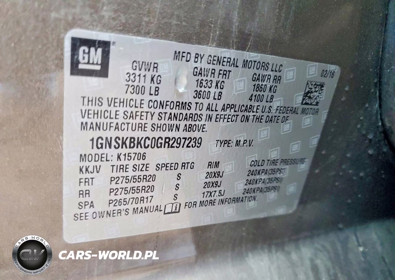 2016 Chevrolet Tahoe K1500 Lt VIN:1GNSKBKC0GR297239 - 13