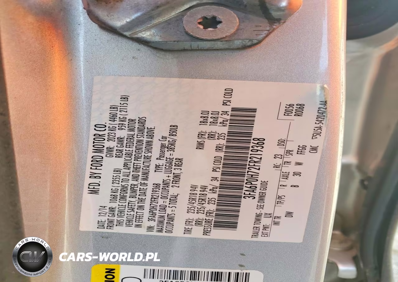 2015 Ford Fusion Se VIN:3FA6P0H72FR219368 - 12