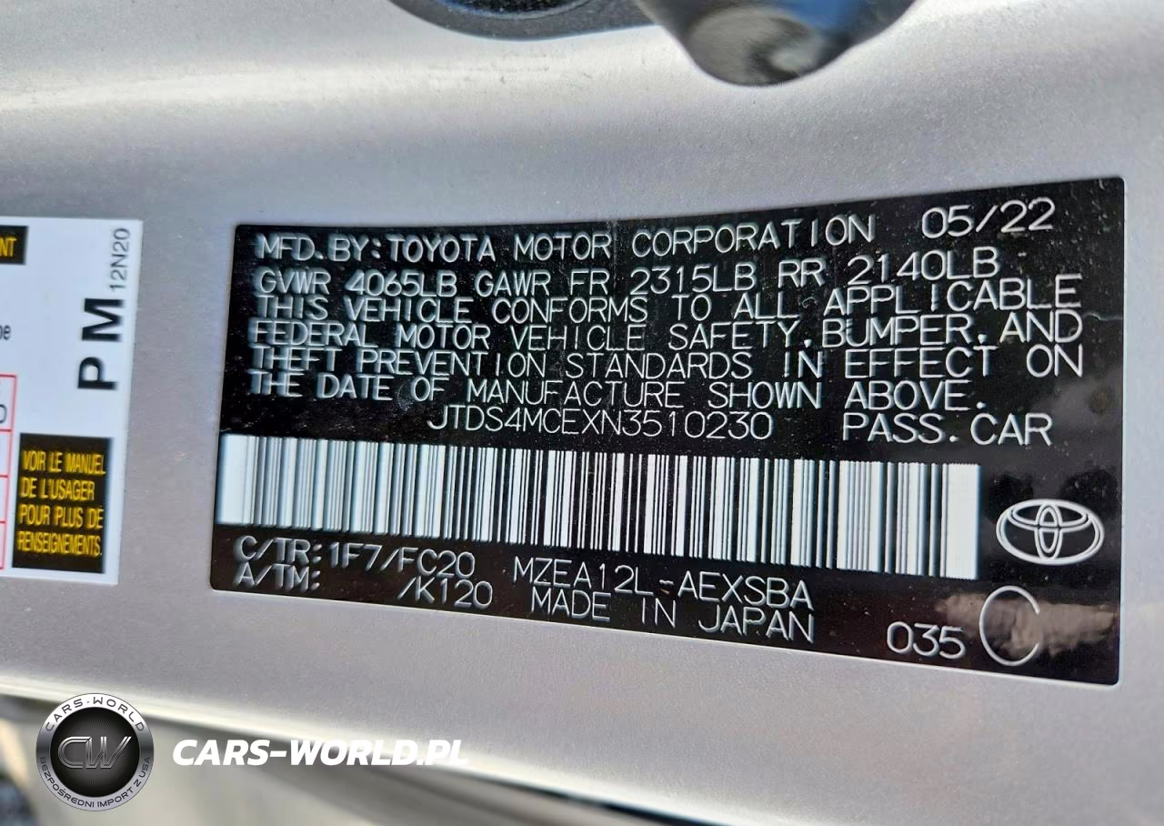 2022 Toyota Corolla Se VIN:JTDS4MCEXN3510230 - 12