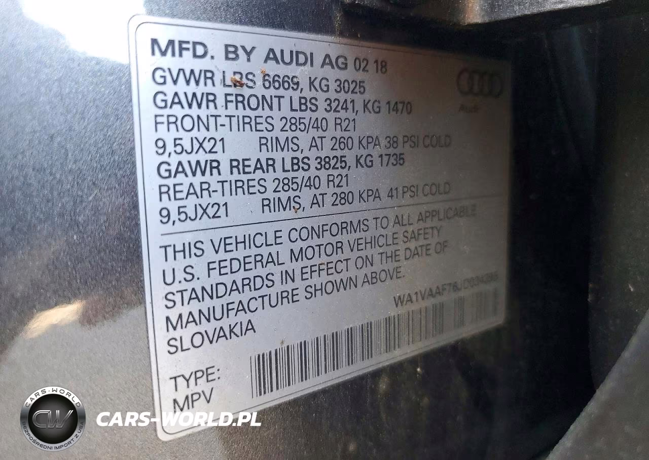 2018 Audi Q7 Prestige VIN:WA1VAAF76JD034395 - 13