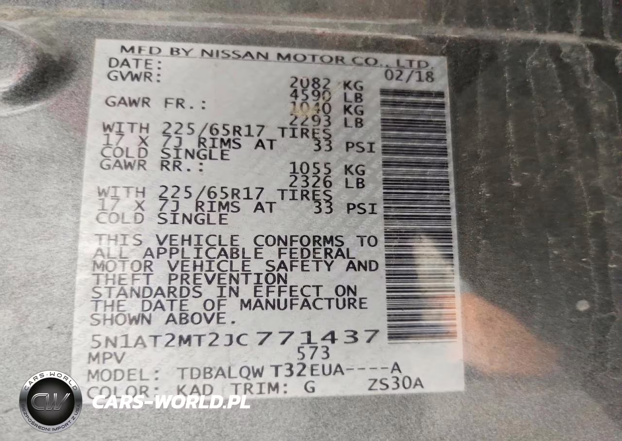 2018 Nissan Rogue Sv VIN:5N1AT2MT2JC771437 - 12