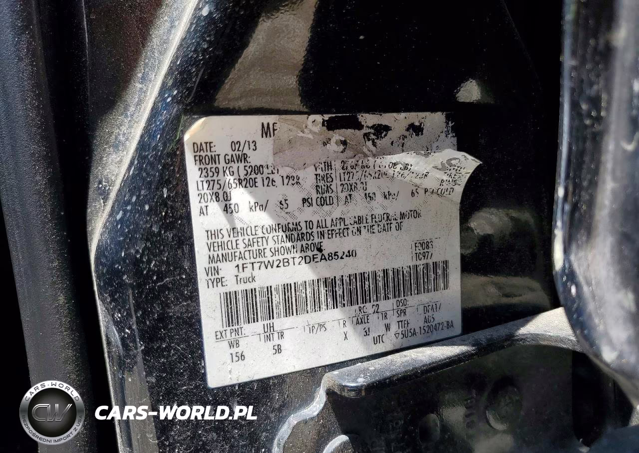 2013 Ford F250 Super Duty VIN:1FT7W2BT2DEA85240 - 12