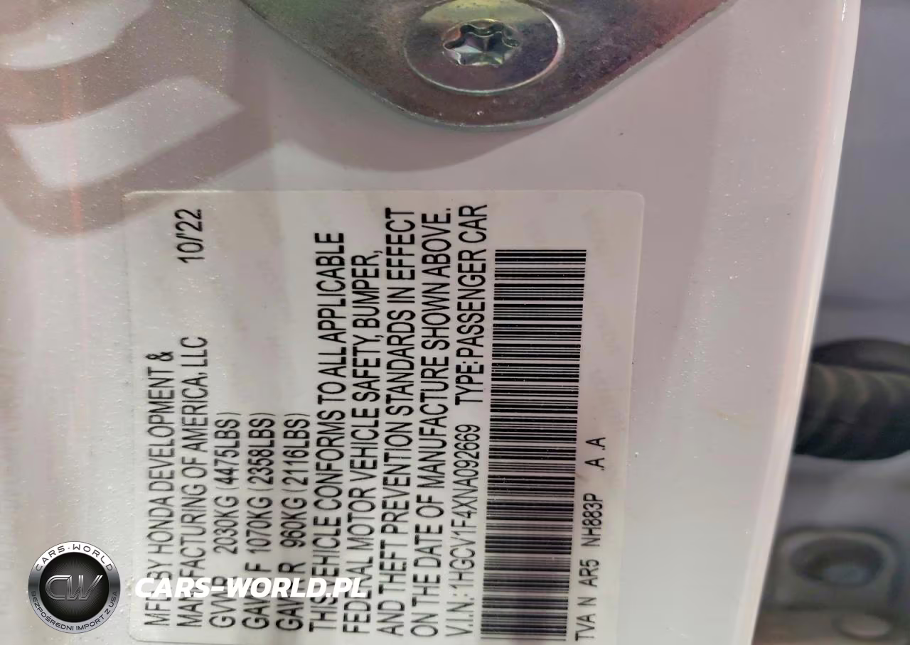 2022 Honda Accord Sport Se VIN:1HGCV1F4XNA092669 - 13