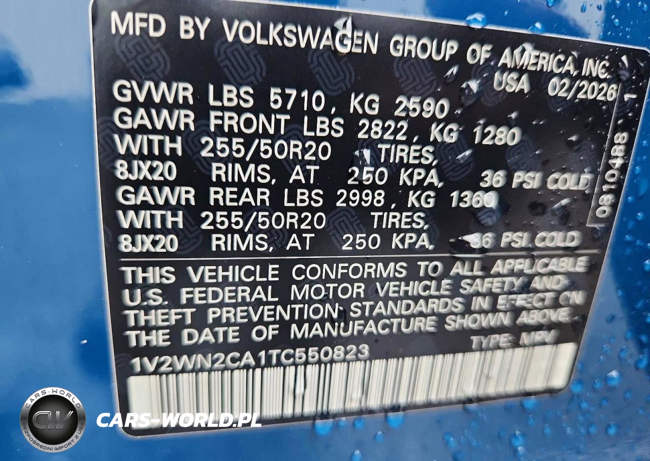 2026 Volkswagen Atlas Se VIN:1V2WN2CA1TC550823 - 14