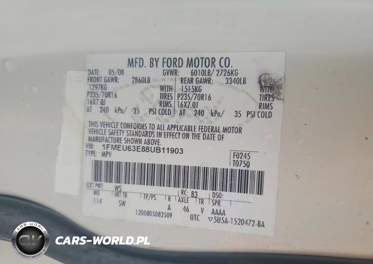 2008 Ford Explorer Xlt VIN:1FMEU63E88UB11903 - 13