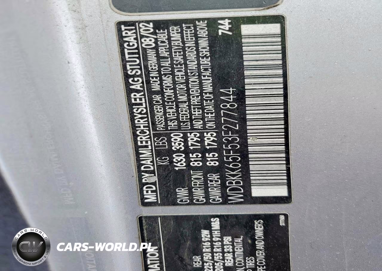 2003 Mercedes-Benz Slk 320 VIN:WDBKK65F53F277844 - 12