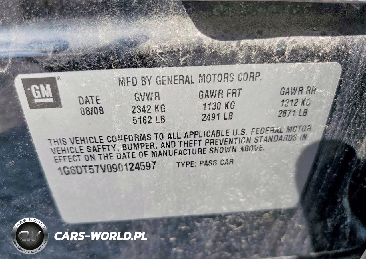 2009 Cadillac Cts Hi Feature V6 VIN:1G6DT57V090124597 - 12