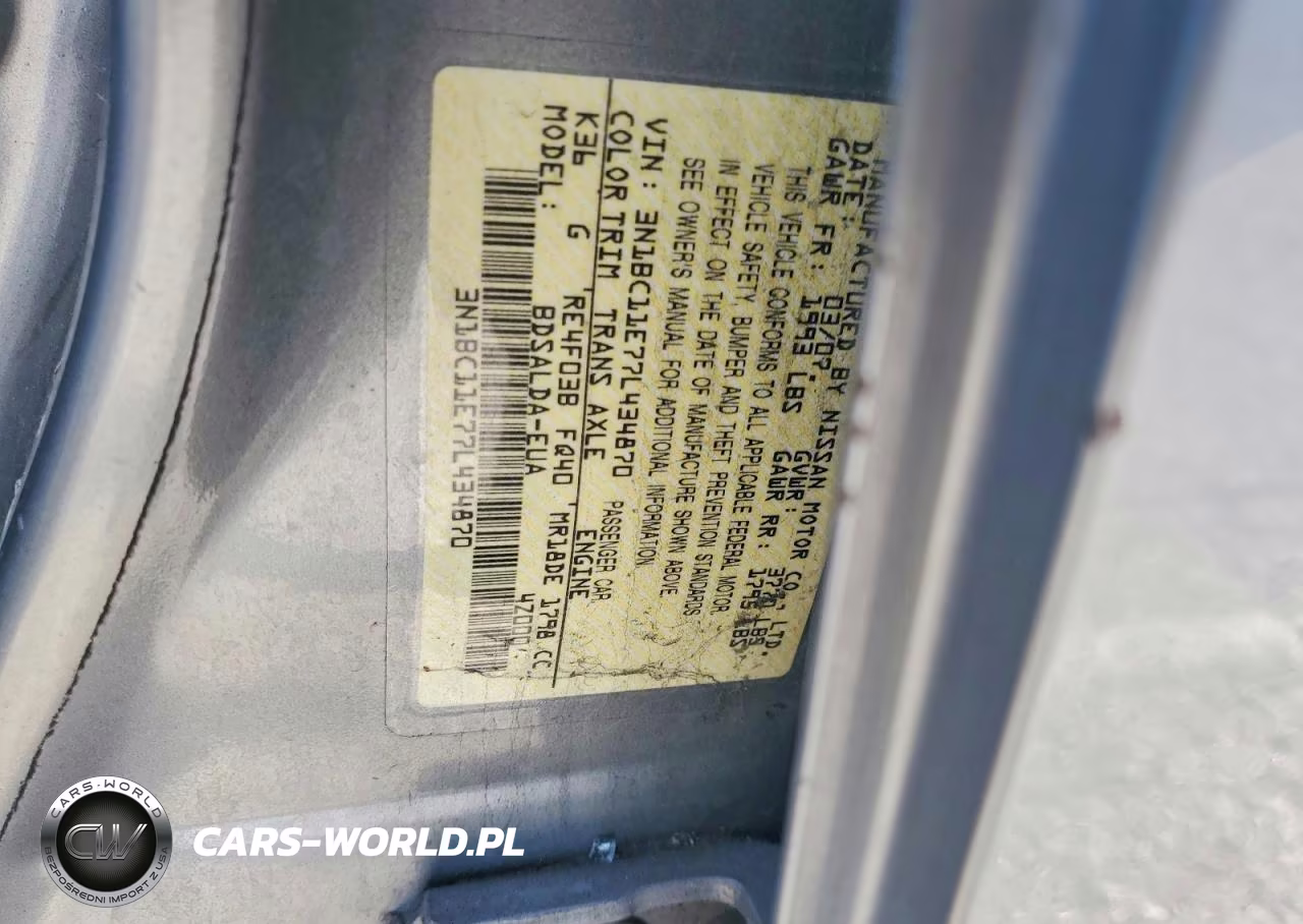 2007 Nissan Versa 1.8 S VIN:3N1BC11E77L434870 - 12