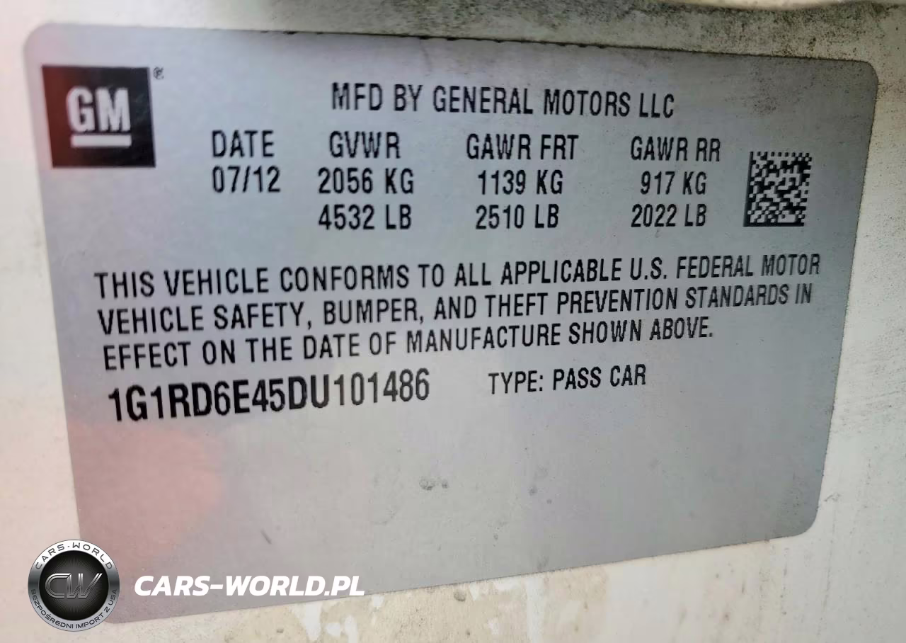 2013 Chevrolet Volt VIN:1G1RD6E45DU101486 - 12