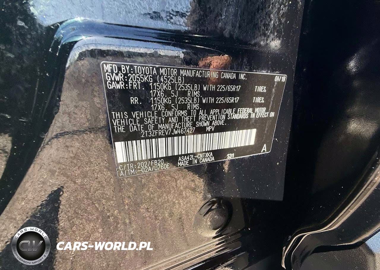 2018 Toyota Rav4 Le VIN:2T3ZFREV7JW467427 - 10