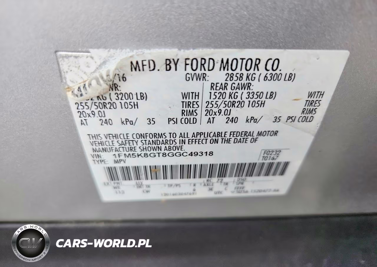 2016 Ford Explorer Sport VIN:1FM5K8GT8GGC49318 - 13