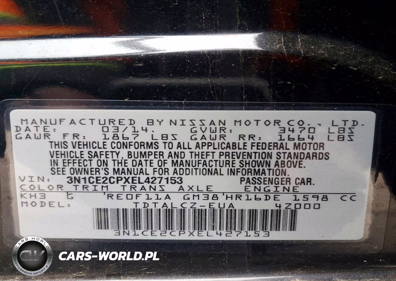 2014 Nissan Versa Note S Plus VIN:3N1CE2CPXEL427153 - 12