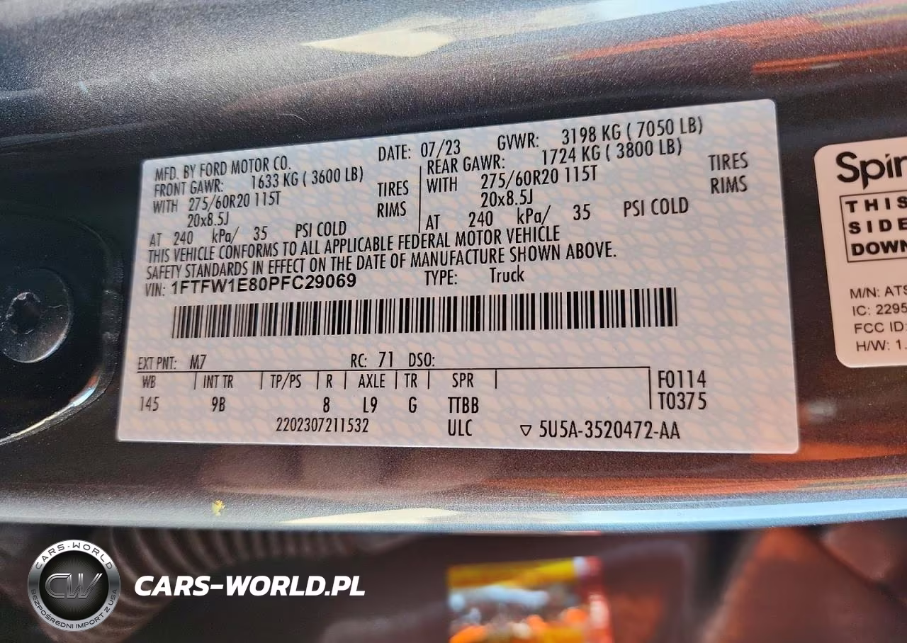 2023 Ford F150 Supercrew VIN:1FTFW1E80PFC29069 - 12